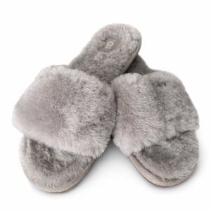 UGG Cozette Oyster Shearling Slide Slippers Size 7